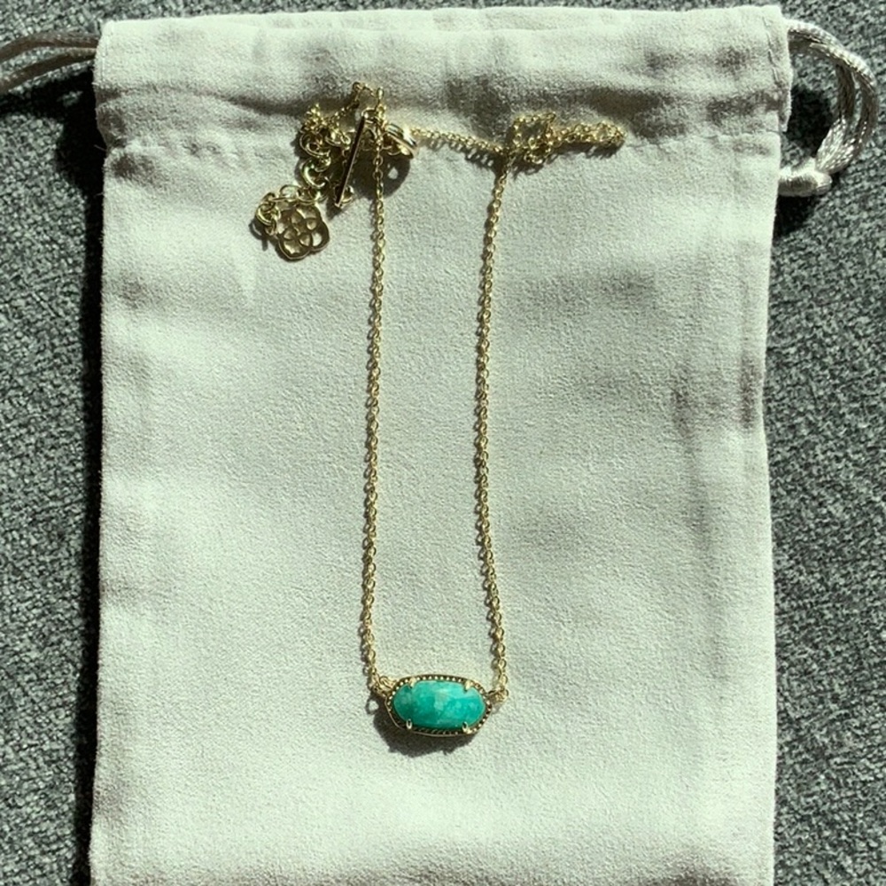 Elisa Gold Necklace in Turquoise